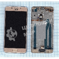 Дисплей для Asus ZenFone 3s Max ZC521TL золотой с рамкой