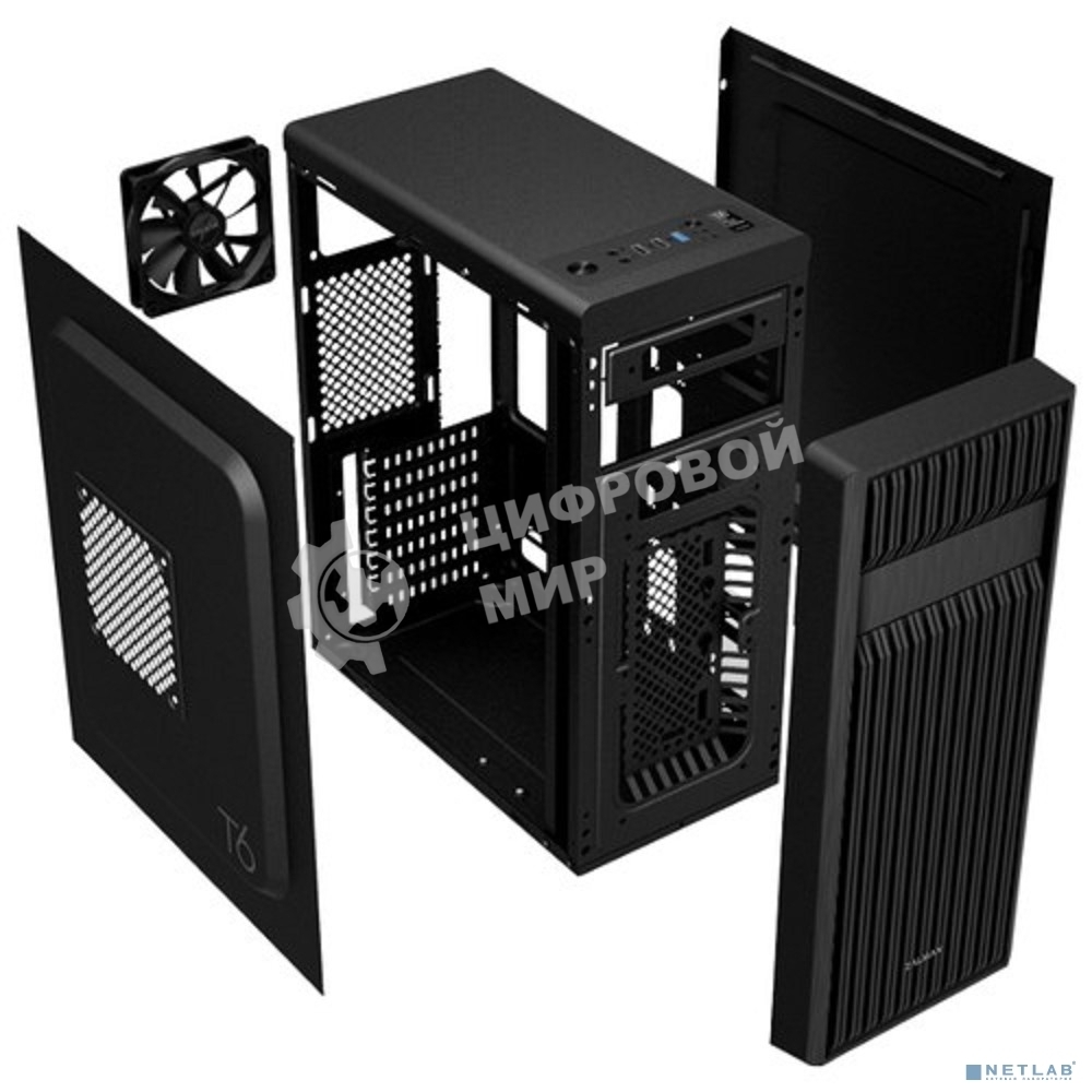 Компьютерный корпус Zalman ZM-T6 черный без БП ATX 1xUSB 2.0 1xUSB 3.0 audio bott PSU