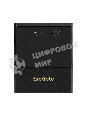 Источник бесперебойного питания ExeGate SpecialPro UNB-1000.LED.AVR.8C13 (1000VA/700W, LED, AVR, 8*C13, батарея 12V 7.2Ah - 2 шт., металлический корпус, Black)