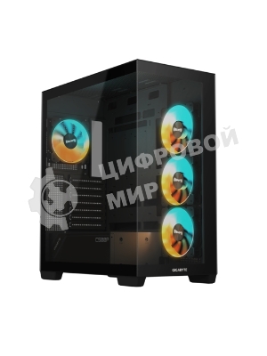 Компьютерный корпус Gigabyte Gb-C500P ST черный без БП ATX 3x120мм 6x140мм 2xUSB 3.0 1xUSB3.1 audio bott PSU