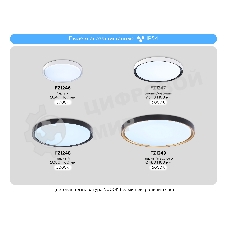 Потолочный светодиодный светильник Ambrella light FZ1246 WH белый IP54 12W 5000K D240*60 (Без ПДУ)