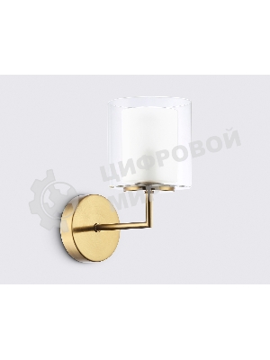 Настенный светильник Ambrella light LH56015 BS/FR латунь/белый матовый E14 max 40W 190*120*220