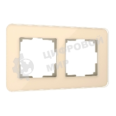 Рамка на 2 поста Elite (айвори, стекло) W0022443