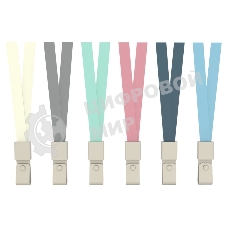 Шнур для пропуска Deli 8352l-blue 45х1 см нейлон голубой (упак.: 12 шт) пластиковый пакет