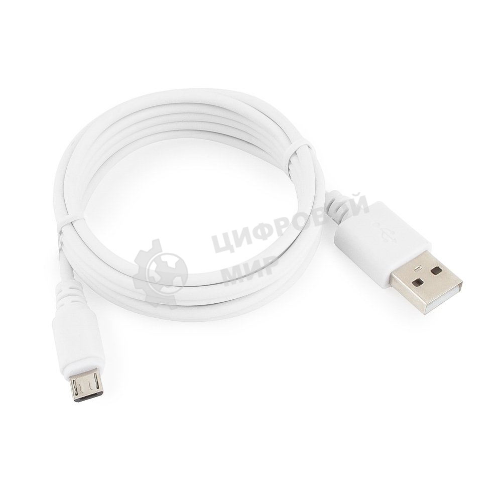 Кабель USB2.0 Pro Cablexpert CC-mUSB2-AMBM-6W, AM/microBM 5P, 1.8м, экран, белый, пакет