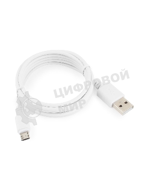 Кабель USB2.0 Pro Cablexpert CC-mUSB2-AMBM-6W, AM/microBM 5P, 1.8м, экран, белый, пакет