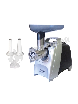 Мясорубка электрическая Аксион М62.01 черный, 2000 Вт, 4.0 кг/мин, реверс, защита от перегрузки, насадки - 4