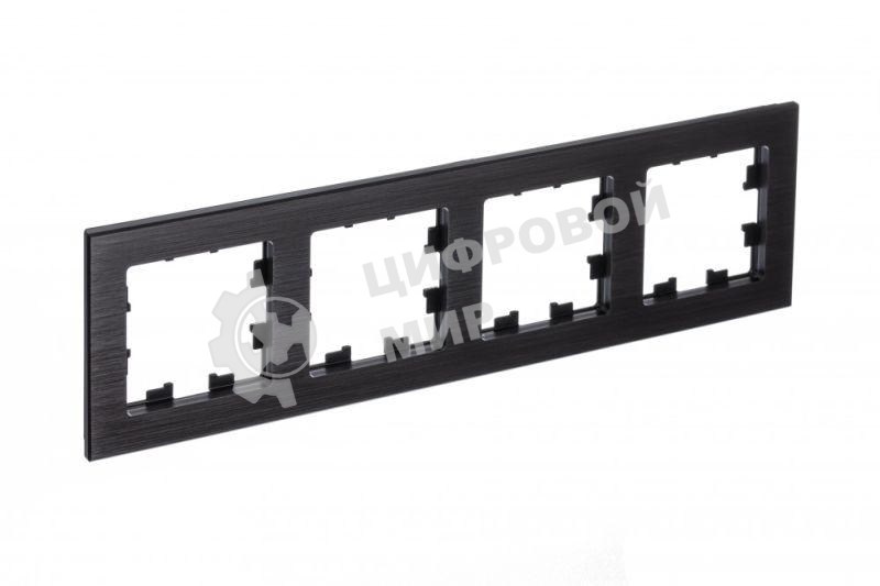 Рамка 4-м AtlasDesign Nature металл оникс SchE ATN312304