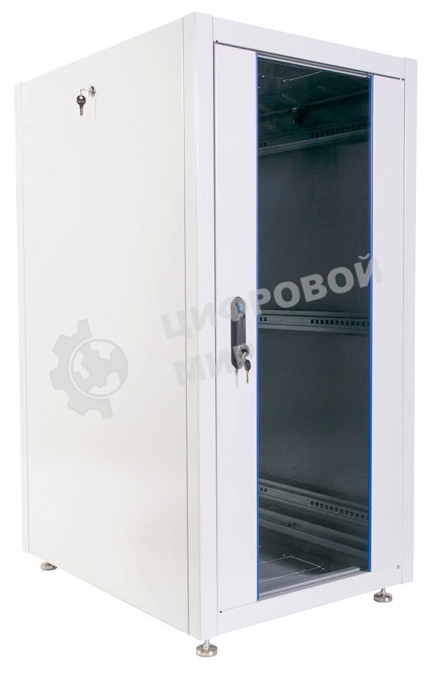 Шкаф телекоммуникационный напольный ЭКОНОМ 24U (600 х 1000) дверь стекло, дверь металл