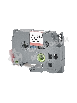 Кассета с лентой S'OK by Sakura Printing TZE445 для Brother, белый на красном, 18мм/8м, наклейка