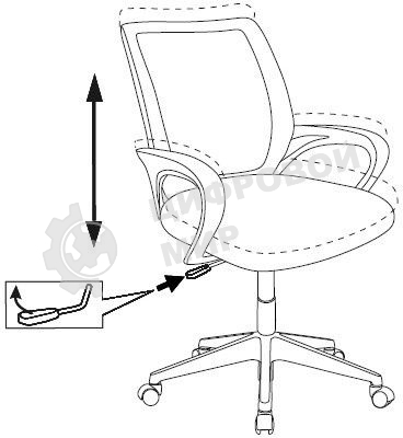 Кресло детское Бюрократ BuroKIDS 1 W Sticks 08 фиолетовый, крестов. пластик, пластик белый