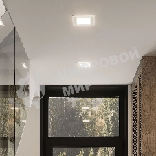 Светильник Glass кв 12W 900lm 3000K 220-240V IP20 монт Ø118х118 160x160x30 с дек стек LED