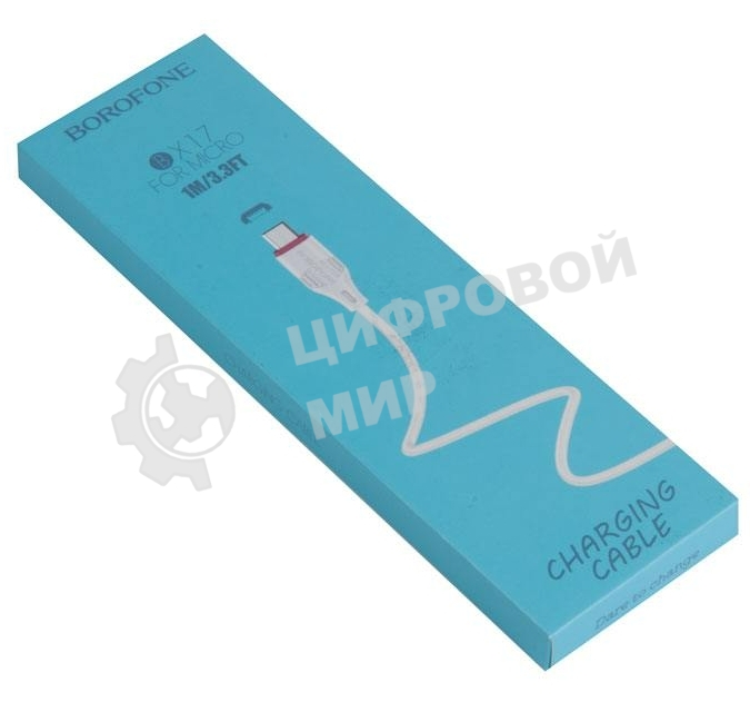 Кабель USB BOROFONE BX17 для Micro USB, 2.4A, 1м, белый