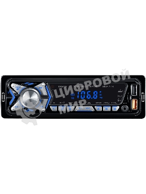 Автомагнитола Digma MCP-227B, 1 DIN, Bluetooth, USB Type-A, AUX, пульт ДУ