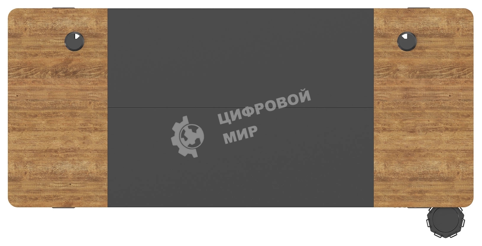 Стол игровой Cactus CS-EDL-BAWD столешница МДФ черный дуб антик, каркас черный