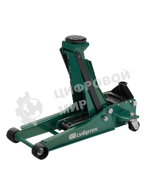 Домкрат гидравлический подкатной Сибртех, 3,5 т, 95-520 мм, быстрый подъем, низкий подхват, проф