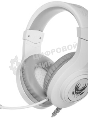 Гарнитура Defender Ghost LED белый, проводная, USB / 2 x mini jack 3.5 мм, подсветка