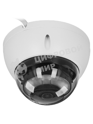 Уличная купольная IP-видеокамера Dahua DH-IPC-HDBW2449EP-S-IL-0280B Smart Dual Light с ИИ 4Мп, 1/2.9” CMOS, объектив 2.8мм, видеоаналитика, ИК до 30м, LED до 30м, IP67, корпус: металл