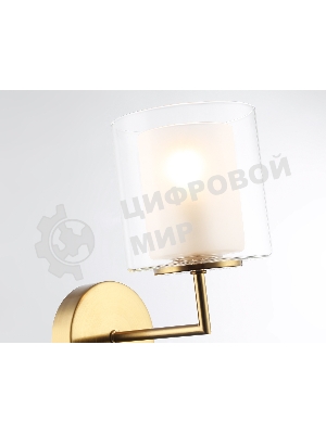 Настенный светильник Ambrella light LH56015 BS/FR латунь/белый матовый E14 max 40W 190*120*220