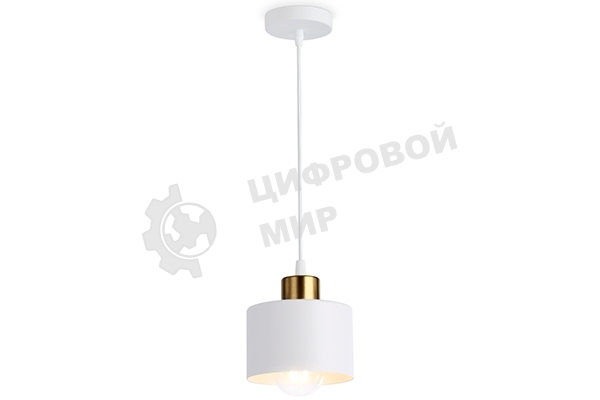 Светильник Ambrella light TR8112 WH/BS белый/латунь E27 max 40W D120*940