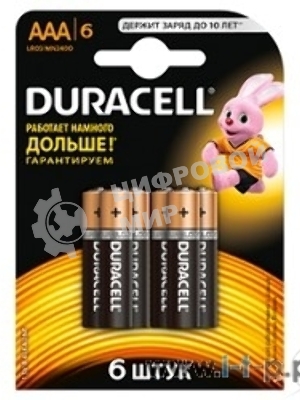 Батарейка Duracelll LR03-6BL BASIC (6/60/33840)