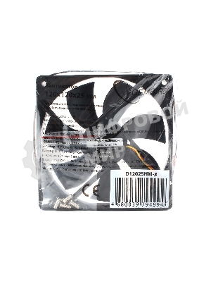 Вентилятор для корпуса Gembird черный, 120 мм, 1550 об/мин, 22.5 дБ, 3 pin