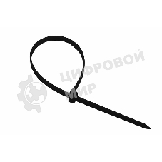 Хомут-стяжка кабельная нейлоновая Rexant 200 x 4,8 мм, черная, упаковка 100 шт.