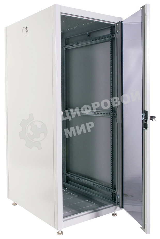 Шкаф телекоммуникационный напольный ЭКОНОМ 24U (600 х 1000) дверь стекло, дверь металл
