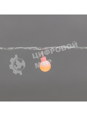 Гирлянда светодиодная Neon-night Шарики 5м, 20 LED, IP20, прозрачный провод, свечение мульти (RG/RB), контроллер 8 режимов, 230В