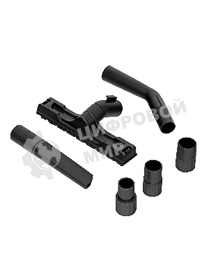 Строительный пылесос Denzel RVC30 серебристый, 1400 Вт, уборка сухая/сбор воды/выдув, пылесборник мешок, 30 л