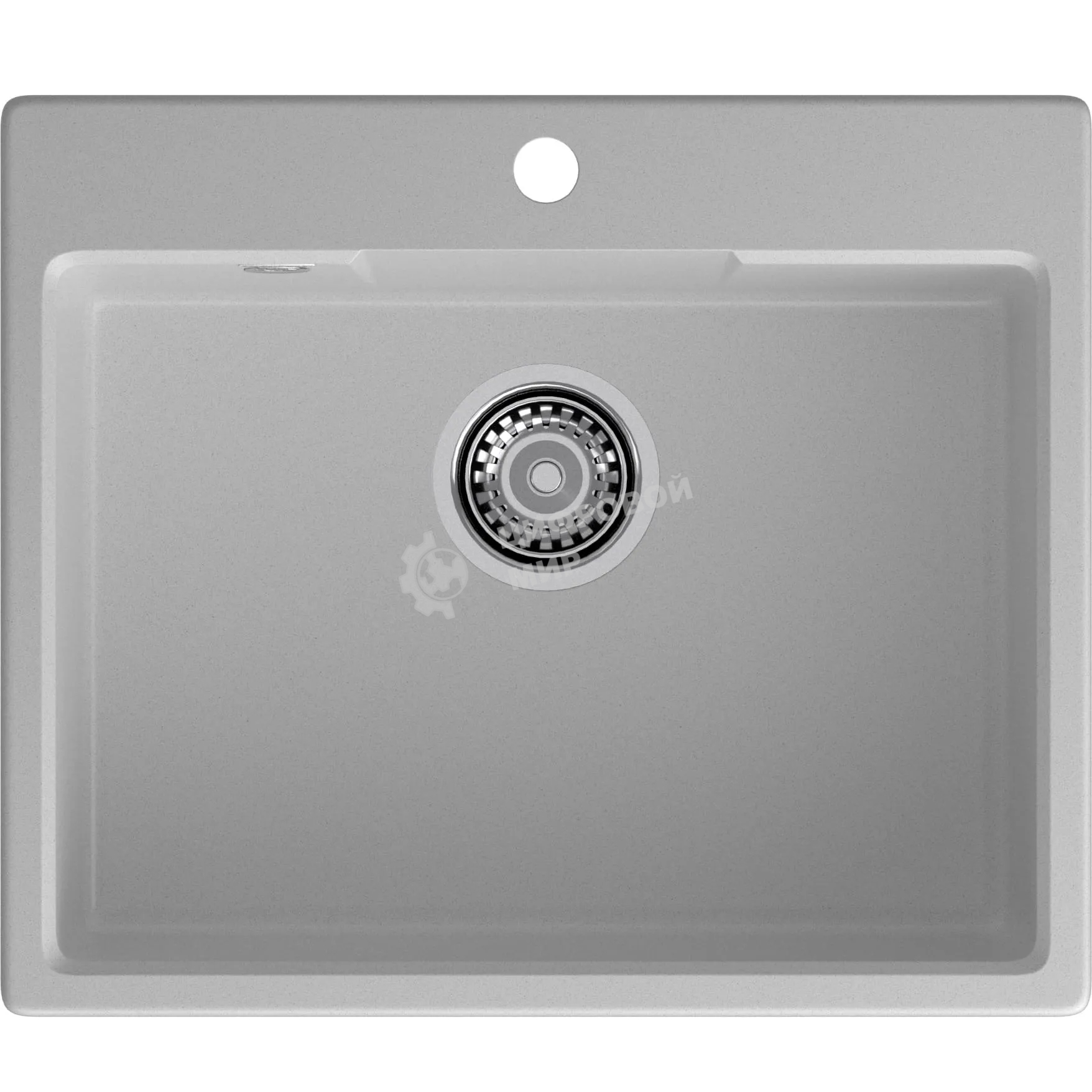Мойка GRANFEST URBAN 658 1-чаша 580x490мм, монтаж: врезной, материал: кварц, серый
