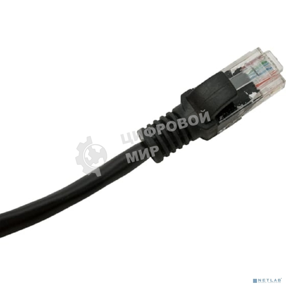 Патч-корд UTP Cablexpert PP12-1.5M/BK кат.5e, 1.5м, литой, многожильный черный