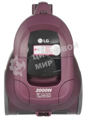 Пылесос LG VC5420NHTCW фиолетовый/черный, 380/2000 Вт, уборка сухая, пылесборник контейнер 1.3 л