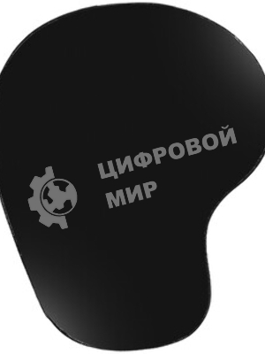 Коврик для мыши с подушкой под запястье Gembird MP-WR-BLACK, черный, 225х195х5мм, ткань/резина, блистер