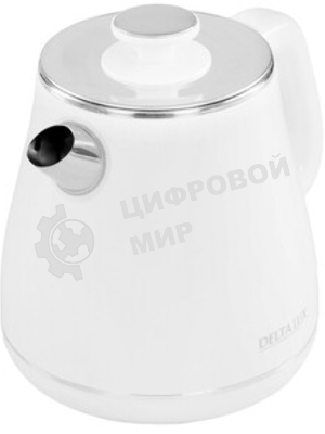 Чайник электрический Delta LUX DE-1019 (1,8 л, металл/пластик) белый