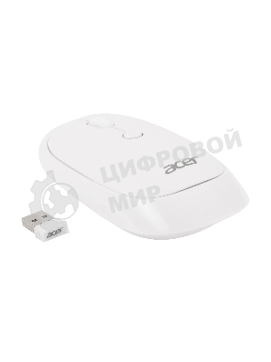 Мышь беспроводная Acer OMR138 белый, 1600 dpi, радиоканал, USB, кнопки - 4