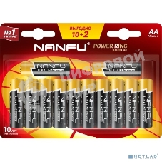 Батарейка щелочная AA Nanfu (10+2шт.)