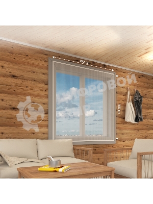 Оконная антимоскитная сетка 1,5х1,5м, с клейкой лентой, белая ЧЕТЫРЕ СЕЗОНА