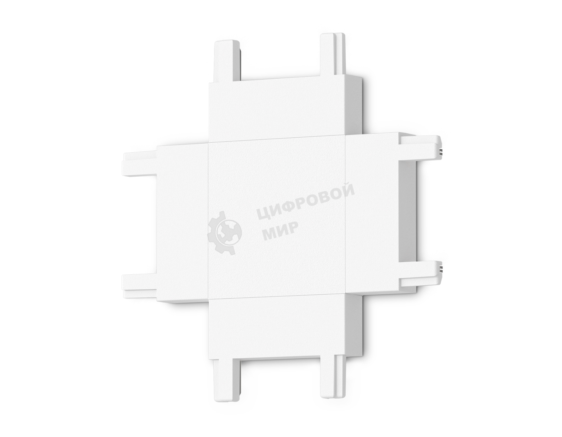 Коннектор для накладного шинопровода 46*46*6 GV1124 WH белый X-образный