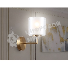 Настенный светильник Ambrella light LH56015 BS/FR латунь/белый матовый E14 max 40W 190*120*220