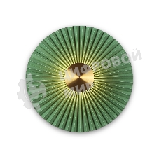 Настенный светильник Ambrella light LH72649 BK/GR латунь/зеленый 6W 3000K D300*100