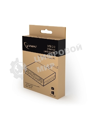 Кард-ридер Gembird FDI2-ALLIN1-02-B/черный/SD/T-Flash/Micro-SD/Micro-SDHC/Micro-SDXC/USB 2.0/метал