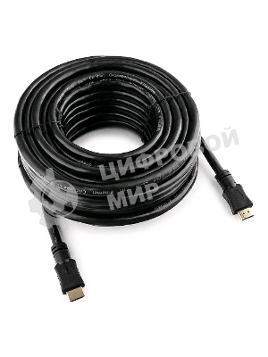 Кабель Cablexpert HDMI CC-HDMI4-15M, 19M/19M, v2.0, медь, позол.разъемы, экран, 15м, черный, пакет