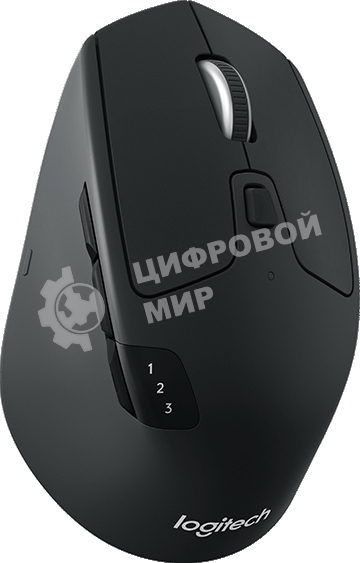 Мышь беспроводная Logitech M720 Triathlon черный, 1000 dpi, радиоканал, Bluetooth, USB, кнопки - 8