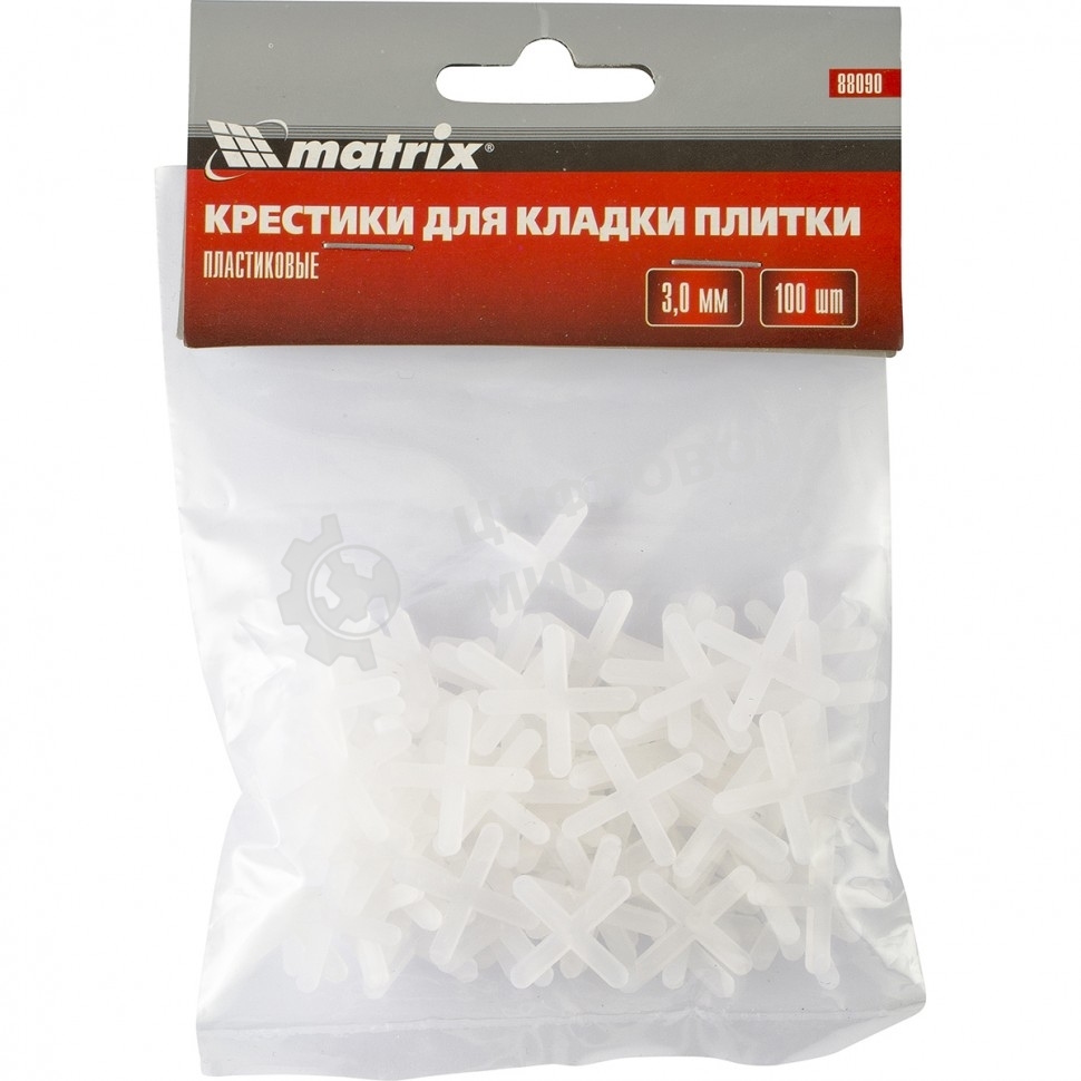 Крестики Matrix, 3,0 мм, для кладки плитки, 100 шт.