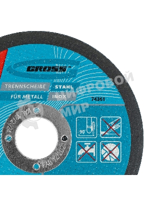 Круг отрезной по металлу Gross SWA60TBF 115x1.0x22.2мм 74361