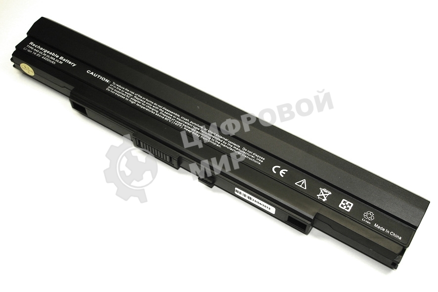 Аккумуляторная батарея для ноутбука Asus A1, PL30, PL80, U30 14.4V 5200mAh A42-UL50 OEM черный