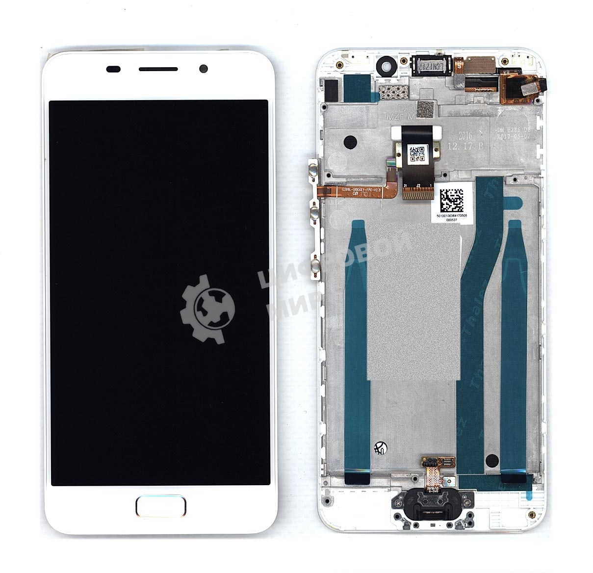 Дисплей для Asus ZenFone 3s Max ZC521TL белый с рамкой