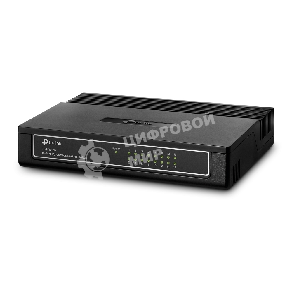 Коммутатор TP-Link SMB TL-SF1016D Коммутатор 16-port 10/100M Desktop Switch, 16 10/100M RJ45 ports, Plastic case