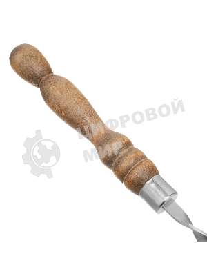 Шампур плоский Palisad Camping 600х10х2,5 мм, с деревянной рукояткой, нерж. сталь